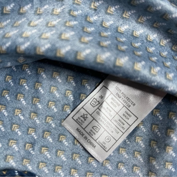 Craft + Flow Blue Pattern Button Up Shirt - Picture 5 of 5